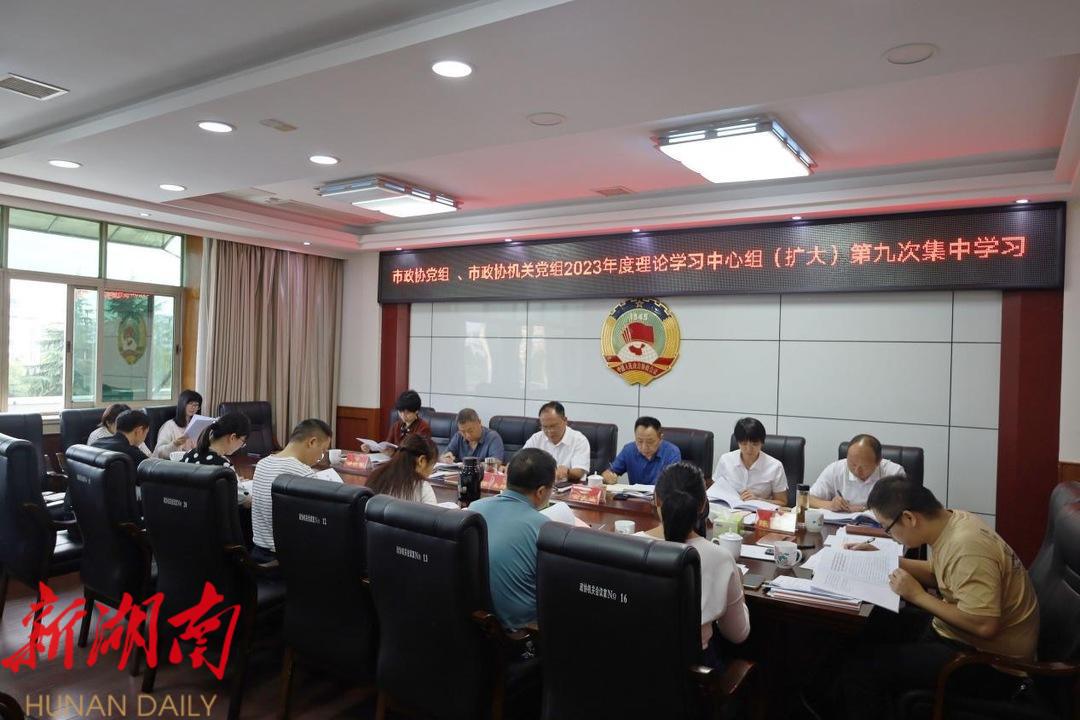 罗健康主持召开市政协党组理论学习中心组(扩大)第九次集中学习_邵阳头条网
